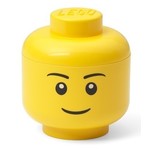 Žuta kutija za pohranu u obliku glave LEGO® boy, 10.5 x 10.6 x 12 cm