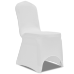 vidaXL Bijele rastežljive navlake za stolice 50 kom