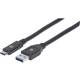 Manhattan USB kabel USB 3.2 gen. 1 (USB 3.0) USB-A utikač, USB-C® utikač 3.00 m crna 354981