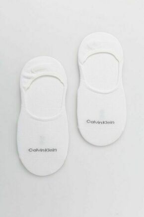 Set od 2 para ženskih niskih čarapa Calvin Klein 701218771 White 002