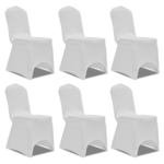 vidaXL Bijele rastežljive navlake za stolice 6 kom