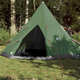 vidaXL Šator za kampiranje za 4 osobe zeleni 367x367x259 cm taft 185T