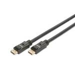 Digitus DisplayPort priključni kabel DisplayPort utikač, DisplayPort utikač 15.00 m crna AK-340105-150-S sa zaštitom, sveukupno zaštićen, trostruko zaštićen, pozlaćeni kontakti, zaključan DisplayPort kabel