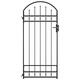 vidaXL Vrata za ogradu s lučnim vrhom čelična 100 x 200 cm crna