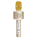 Teddies Mikrofon karaoke Bluetooth, na baterije, zlatni