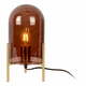 Smeđa staklena stolna svjetiljka Leitmotiv Bell, visina 30 cm
