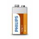 Philips 6F22 baterija, LongLife, 9V, oznaka modela 6F22L1B/10