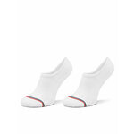 Set od 2 para unisex niskih čarapa Tommy Hilfiger 701228179 White 001