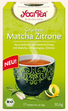 Yogi Tea Matcha Lemon Ayurvedski zeleni čaj s matchom 17×1