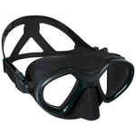 Maska za podvodni ribolov i ronjenje na dah spf 500 tamnosiva