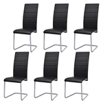 vidaXL Set crnih konzolnih stolica s U-postoljem i visokim naslonom