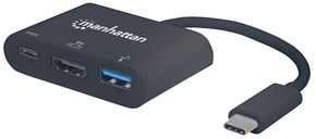 Manhattan USB-C 3.1-muški/HDMI-ženski/USB-C 3.1-ženski/USB3.0-ženski konverter (152037)
