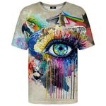 Majica unisex Mr. GUGU & Miss GO Multi-color patterned siva Mr._GUGU_&_Miss_GO_T-Shirt_TSH879_Beige