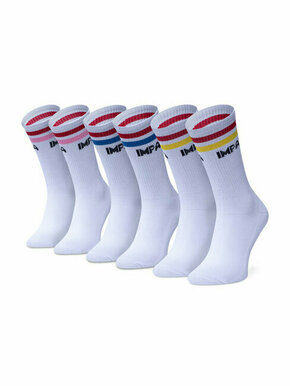 Set od 5 pari ženskih visokih čarapa Impala Stripe Sock 3 Pack IM787000 White