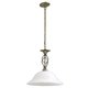 RABALUX 7136 | Beckworth Rabalux visilice svjetiljka 1x E27 bronca, bijelo alabaster