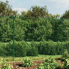 VidaXL Ograda od žičane mreže sa šiljastim držačima zelena 1