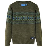 vidaXL Dječji džemper pleteni kaki 104
