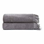 Set s 2 siva ručnika od 100% pamuka Bonami Selection, 50 x 90 cm