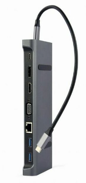 Gembird A-CM-COMBO9-02 notebook dock/port replicator Wired USB 3.2 Gen 1 (3.1 Gen 1) Type-C Grey