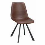 Smeđa blagovaonska stolica s crnim nogama Rowico Alpha