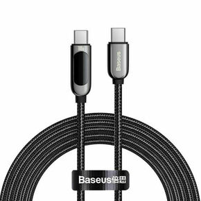 BASEUS Kabel USB-C → USB-C QC PD 100W 2m Display Crni