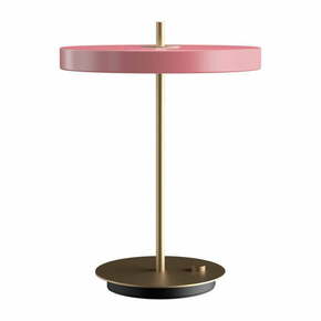 Ružičasta LED stolna lampa s mogućnosti zatamnjivanja s metalnim sjenilom (visina 41