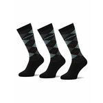 Set od 3 para unisex visokih čarapa Horka Riding Socks 145450-0000-0206 Ch Black/Grey