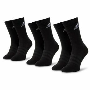 Set od 3 para unisex visokih čarapa adidas Cush Crw 3Pp DZ9357 Crna