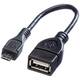 Value USB kabel USB 2.0 USB-Micro-B utikač, USB-A utičnica 0.15 m crna sa zaštitom 11.99.8311