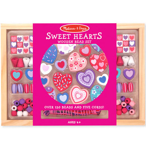 Sweet Hearts set drvenih perli - 120 kom - Melissa &amp; Doug