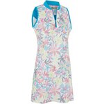 Callaway Womens Chev Floral Dress With Back Flounce