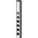Bachmann ALU 4xSchuko s kutnom / zidnom utičnicom i dvostrukim USB punjačem, 2 m
