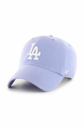 Pamučna kapa sa šiltom 47brand MLB Los Angeles Dodgers boja: ljubičasta