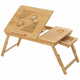 SONGMICS Laptop Desk Bamboo with Drawer 55 x 35 x (21 - 29) cm Natural.