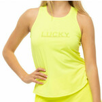 Ženska majica bez rukava Lucky in Love Laser Novelty Technology Feeling Lucky Racerback Tank - neon yellow