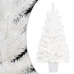 vidaXL Umjetno božićno drvce s posudom bijelo 90 cm PE