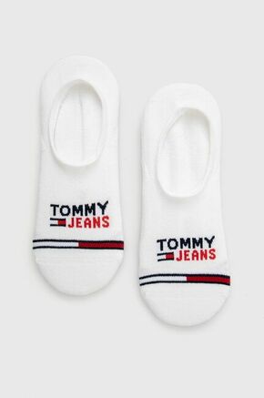 Čarape Tommy Jeans boja: bijela - bijela. Niske čarape iz kolekcije Tommy Jeans. Model izrađen od elastičnog materijala. U setu dva para.