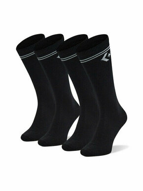Set od 2 para muških visokih čarapa Converse E1025B-2020 Crna