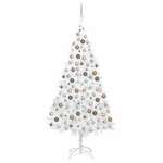 Umjetno božićno drvce LED sa setom kuglica bijelo 210 cm PVC