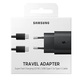 Adapter za napajanje SAMSUNG - kućni punjač + kabel USB Type-C 25W brzi - crni