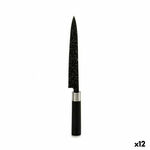Kuhinjski Nož Mramor 3,5 x 33,3 x 2,2 cm Srebrna Crna Nehrđajući Čelik Plastika (12 kom.) , 1700 g