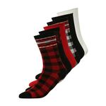 Lauren Ralph Lauren Čarape crvena / crna / bijela