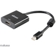 AKASA Mini DisplayPort HDMI transformator Crno 20cm AK-CBDP09-20BK
