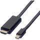 Value Mini-DisplayPort / HDMI adapterski kabel Mini DisplayPort utikač, HDMI A utikač 1.00 m crna 11.99.5795 sa zaštitom DisplayPort kabel