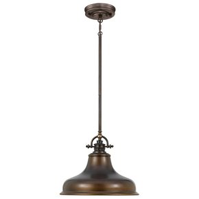 ELSTEAD QZ-EMERY-P-M-PN | Emery Elstead visilice svjetiljka s podešavanjem visine 1x E27 antik brončano