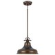 ELSTEAD QZ-EMERY-P-M-PN | Emery Elstead visilice svjetiljka s podešavanjem visine 1x E27 antik brončano, bijelo