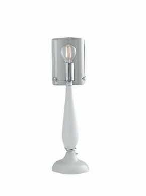FANEUROPE I-AURORA-L1 BCO | Aurora-FE Faneurope stolna svjetiljka Luce Ambiente Design 37cm s prekidačem 1x E14 blistavo bijela