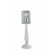 FANEUROPE I-AURORA-L1 BCO | Aurora-FE Faneurope stolna svjetiljka Luce Ambiente Design 37cm s prekidačem 1x E14 blistavo bijela, krom, prozirno