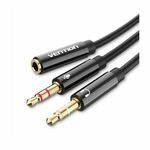 Vention 2x 3.5mm Male to 4 Pole 3.5mm Female Audio Cable 0.3M Black ABS Type VEN-BBTBY VEN-BBTBY