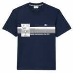 Muška majica Lacoste French Made Tennis Print Heavy T-Shirt - midnight blue